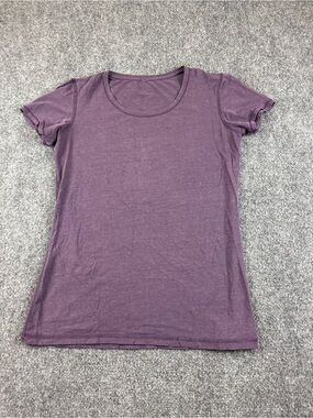 LULULEMON Women’s Lively Crewneck Tee *Vitasea Heathered Persian Purple size: 4